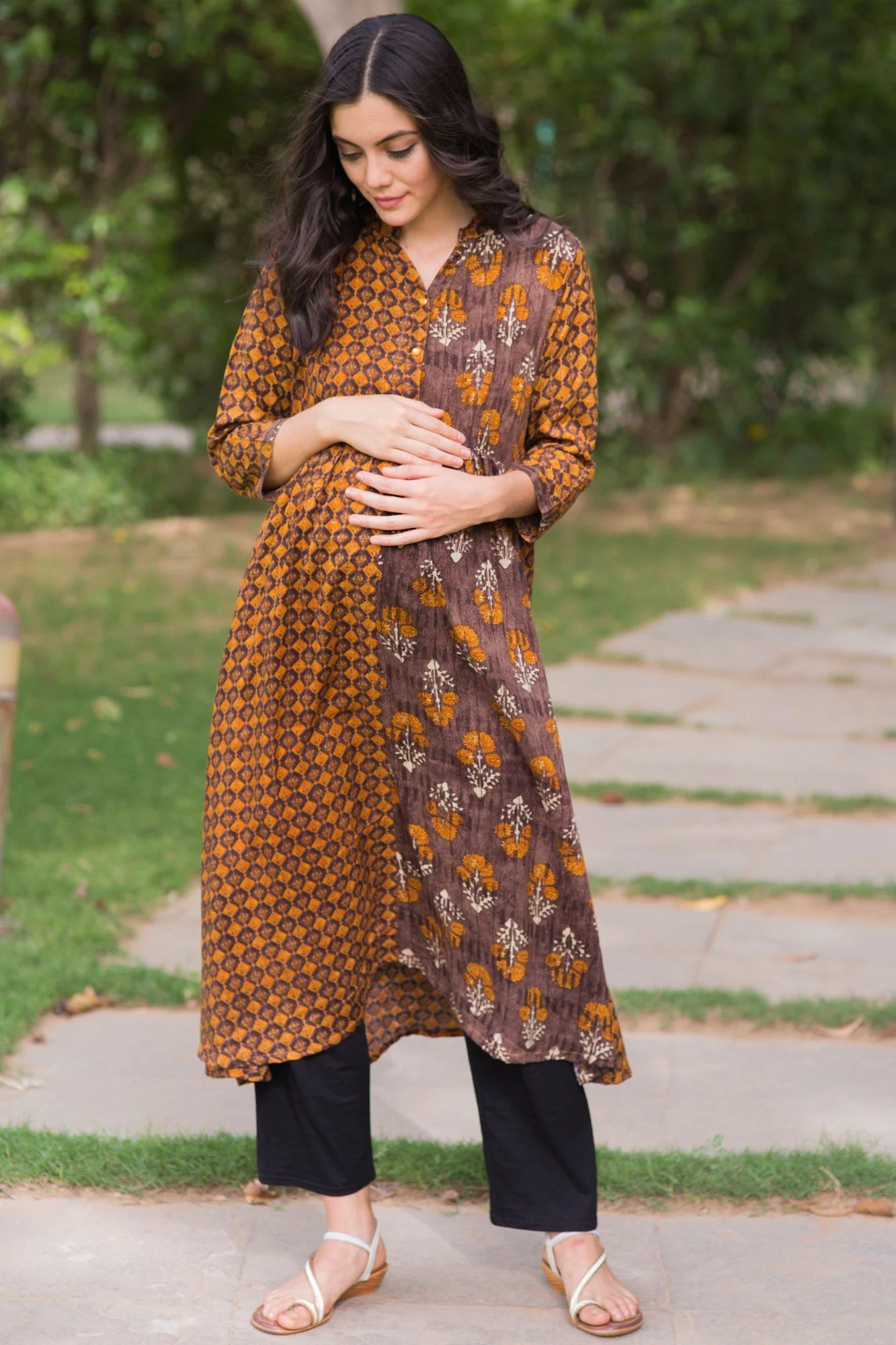 Earthy Wind Maternity & Nursing Kurta - Chenance