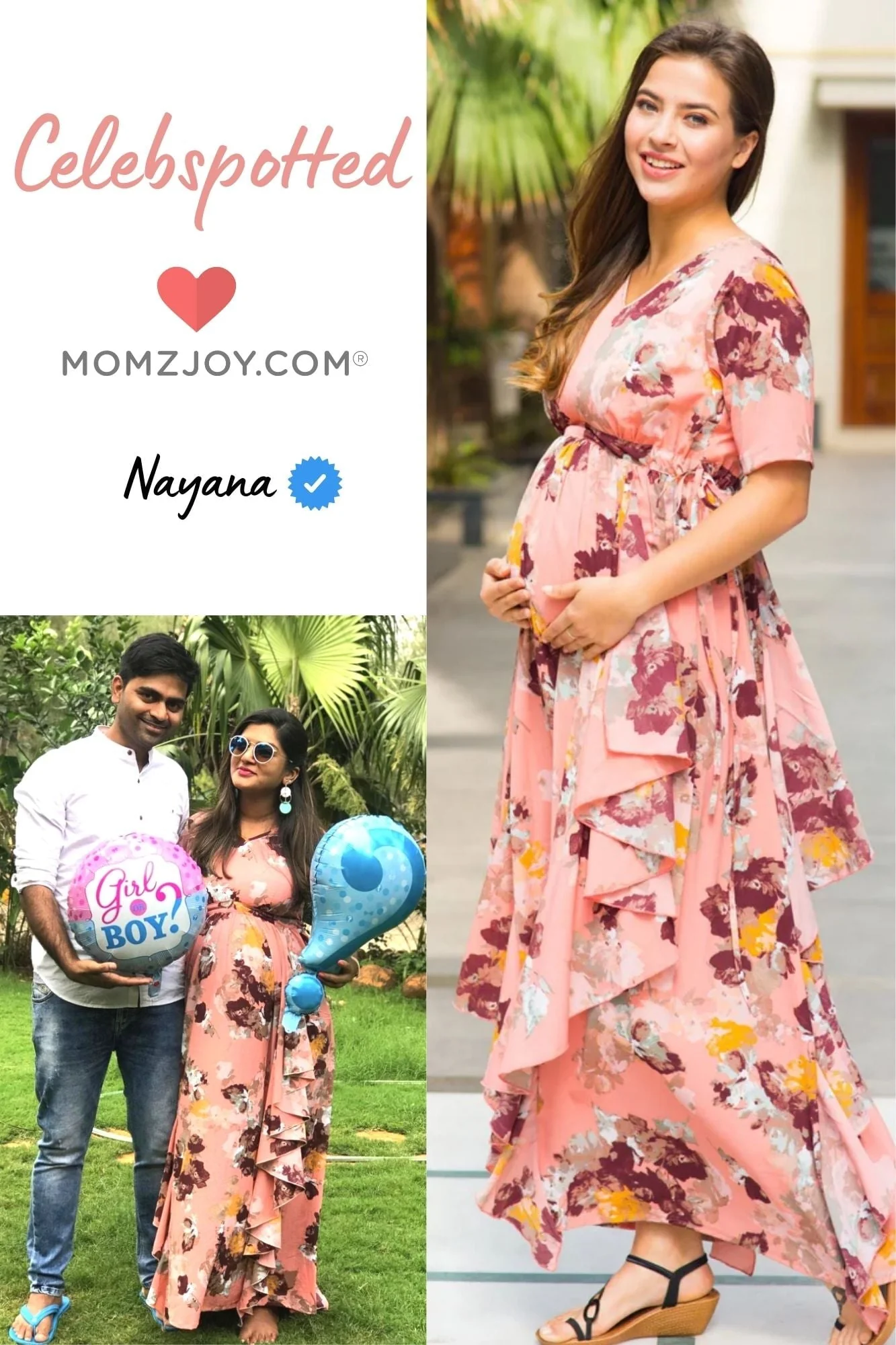 Luxe Peach Rouge Maternity Flow Dress - Chenance