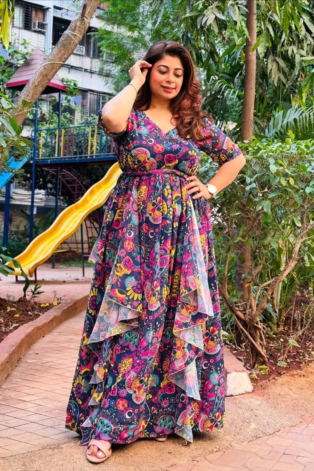 Jolly Circus Maternity Flow Dress - Chenance