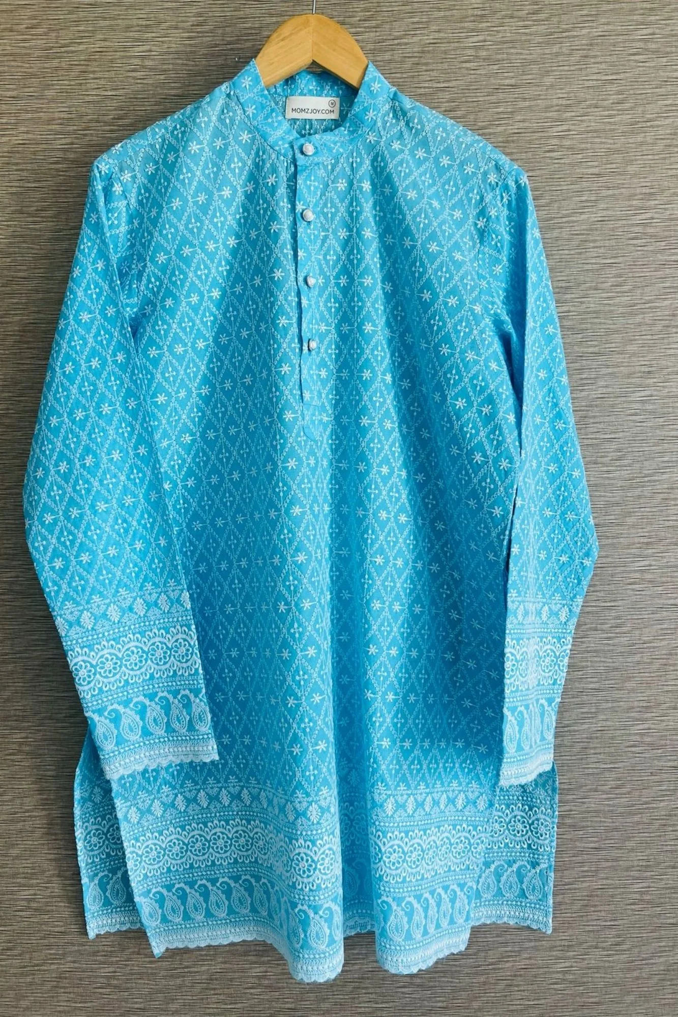 Men Vibrant Blue Kurta Sets (2pc) - Chenance