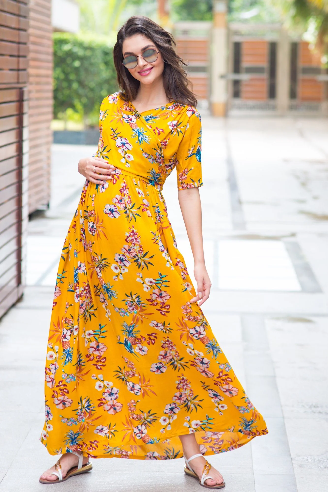 Sunshine Maternity & Nursing Wrap Dress - Chenance
