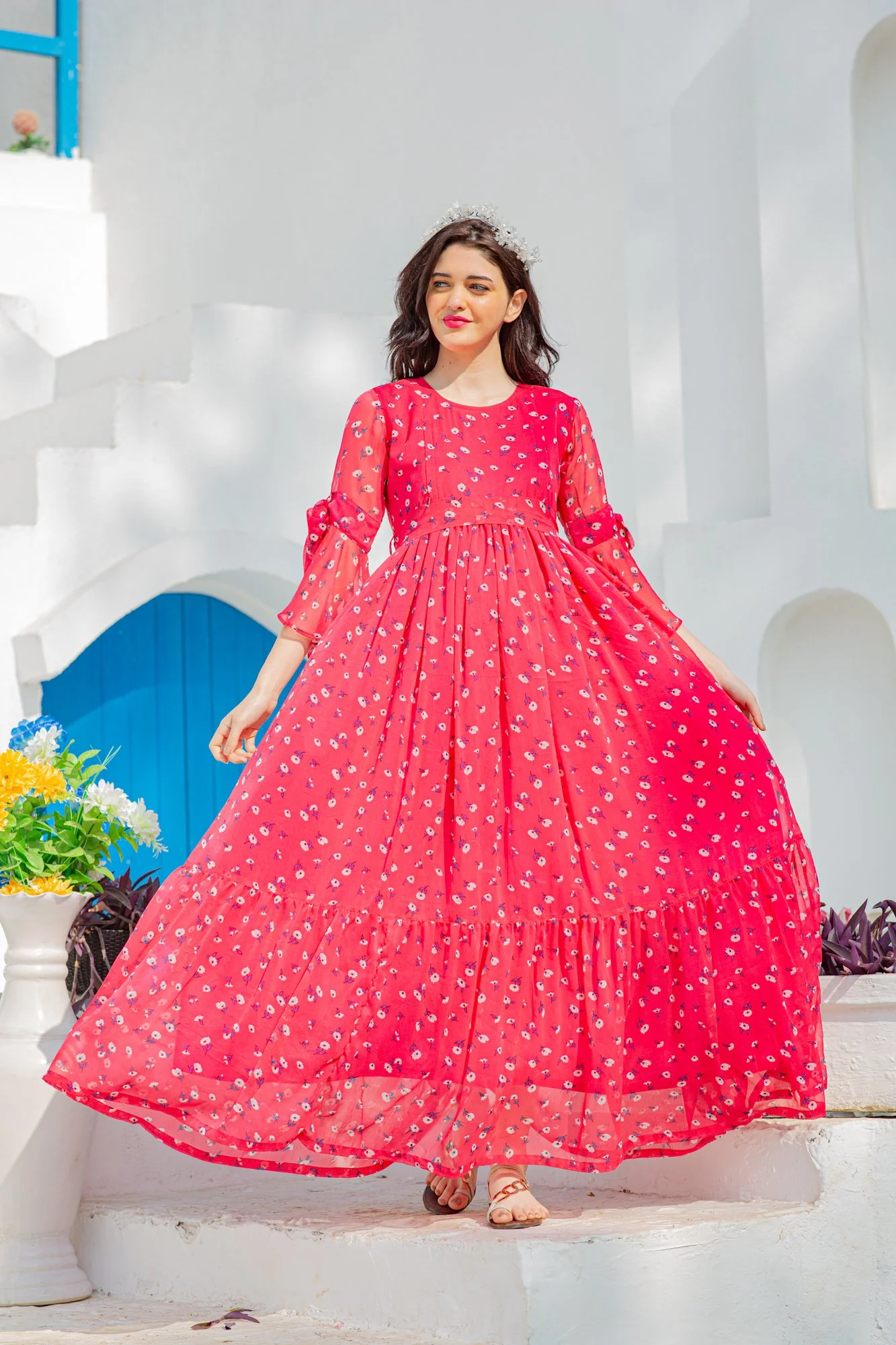 Blossom Maternity & Nursing Frill Dress - Chenance