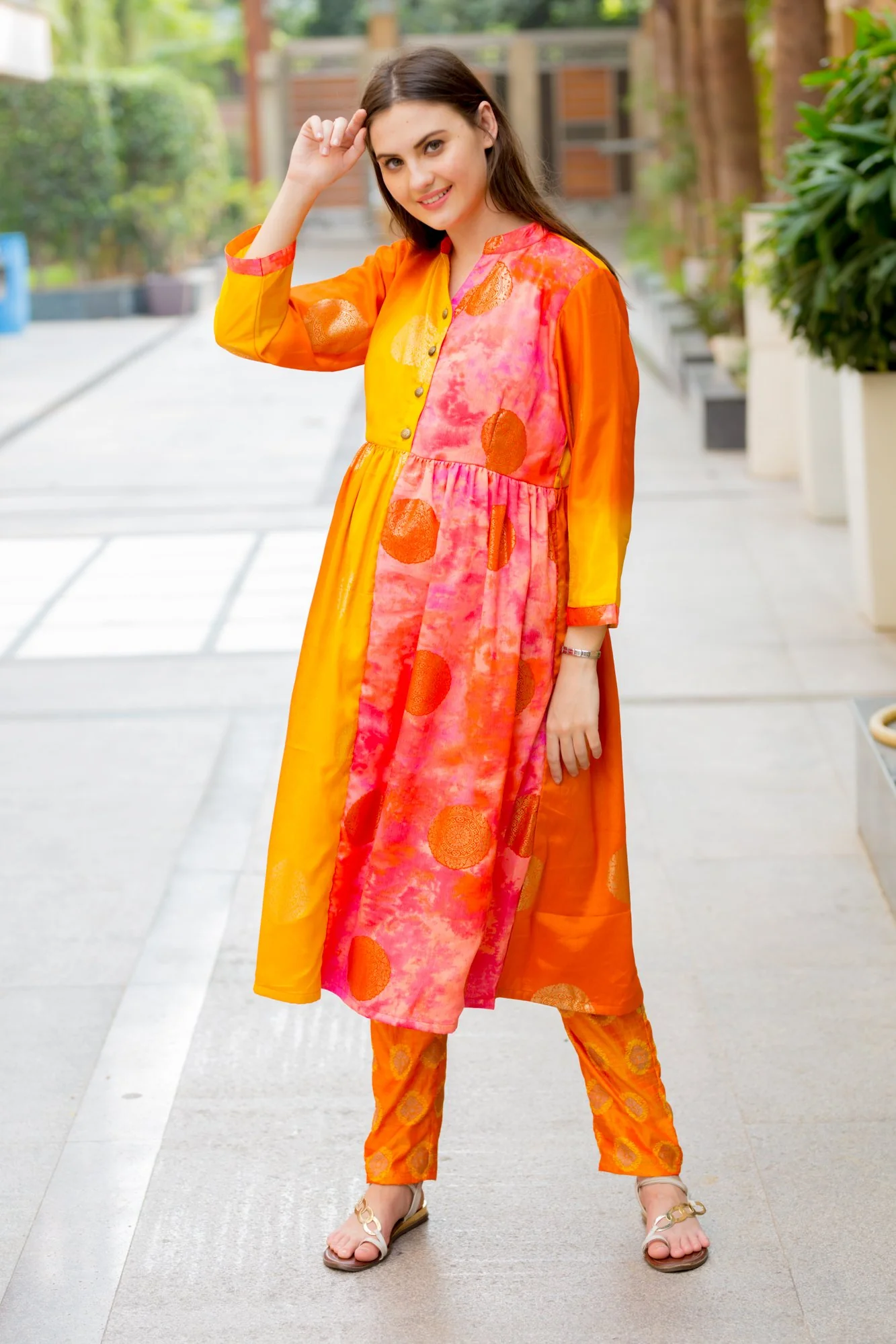 Earthy Pink Maternity & Nursing Kurta - Chenance