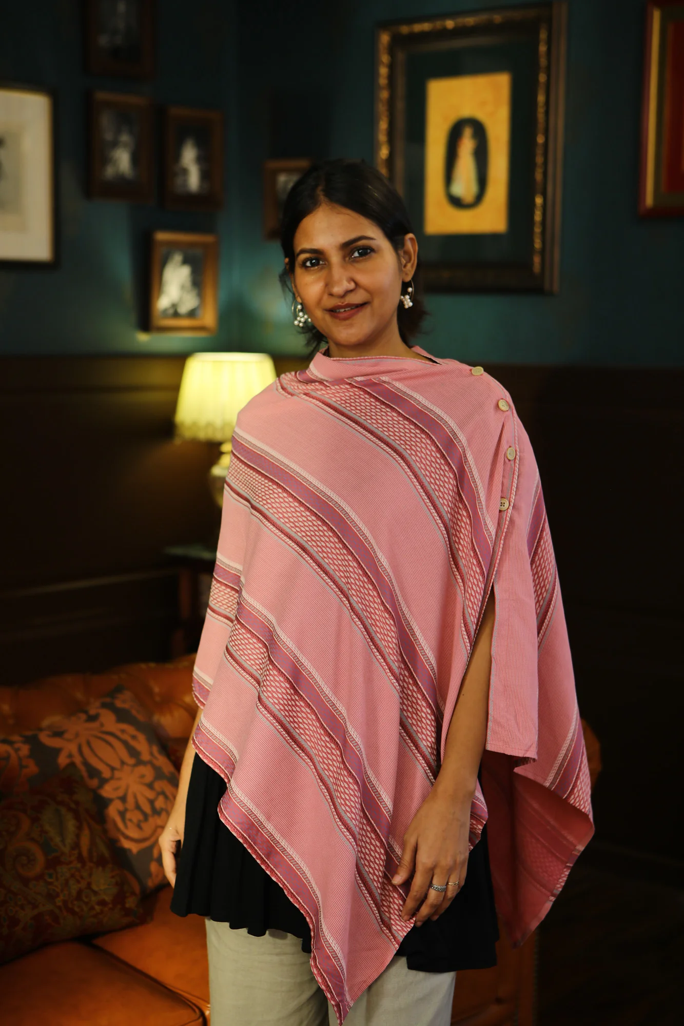 Barbie Pink Striped Nursing Stole - Chenance