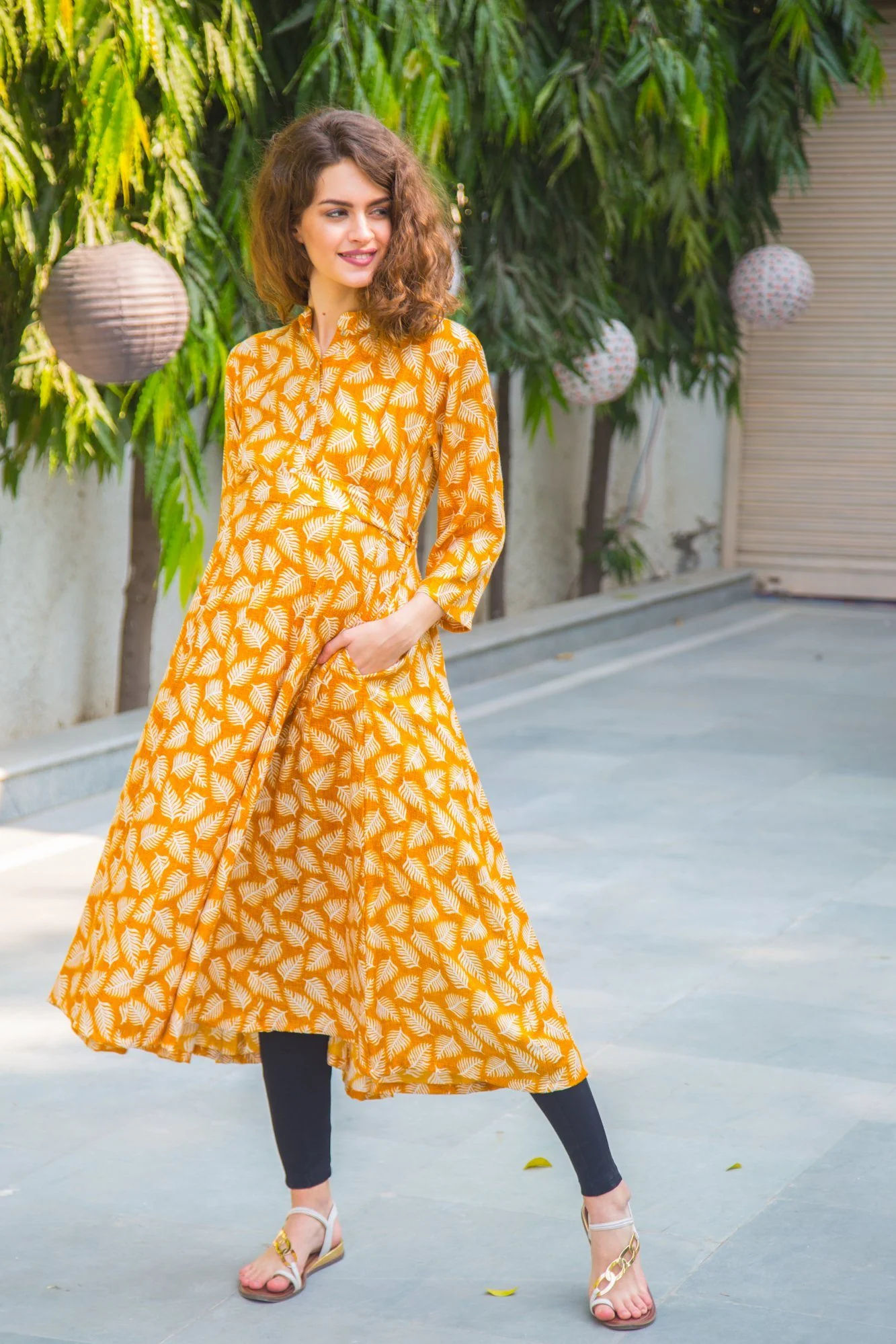 Daisy Leafy Maternity & Nursing Kurta - Chenance