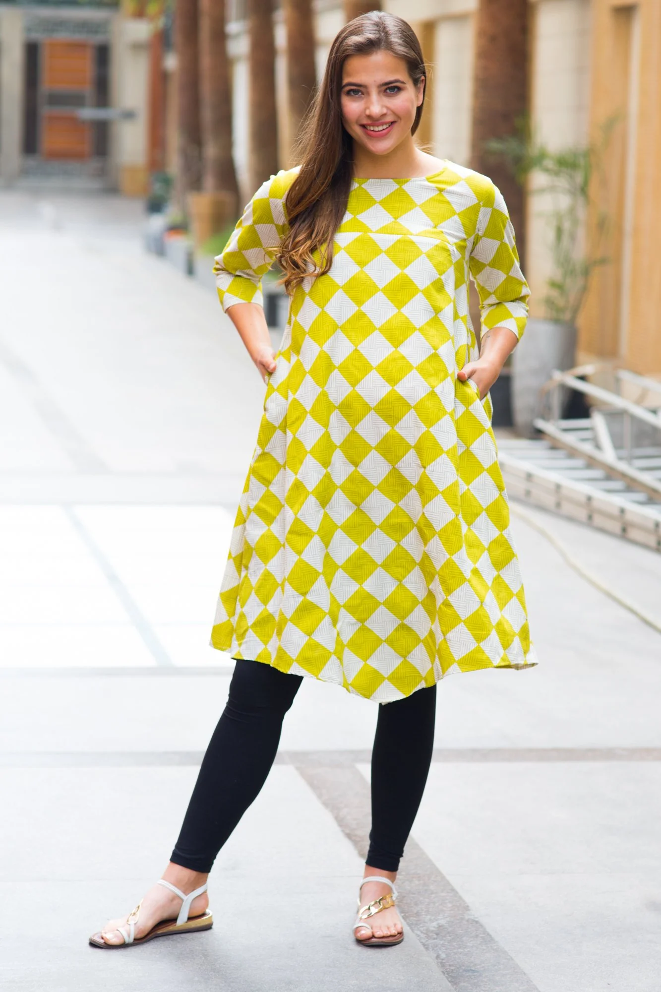 Lemon Maternity & Nursing Dress - Chenance