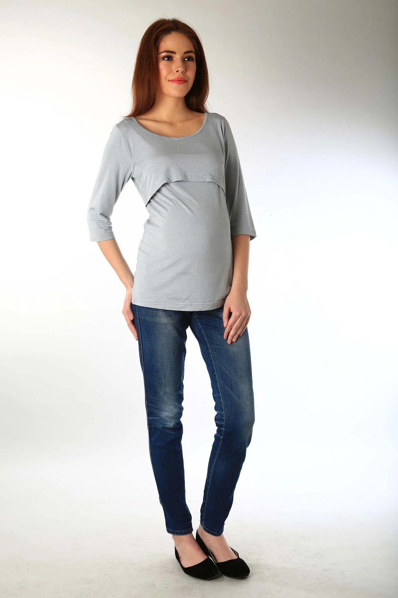 Momzjoy Striped Easy Nursing Top - Chenance