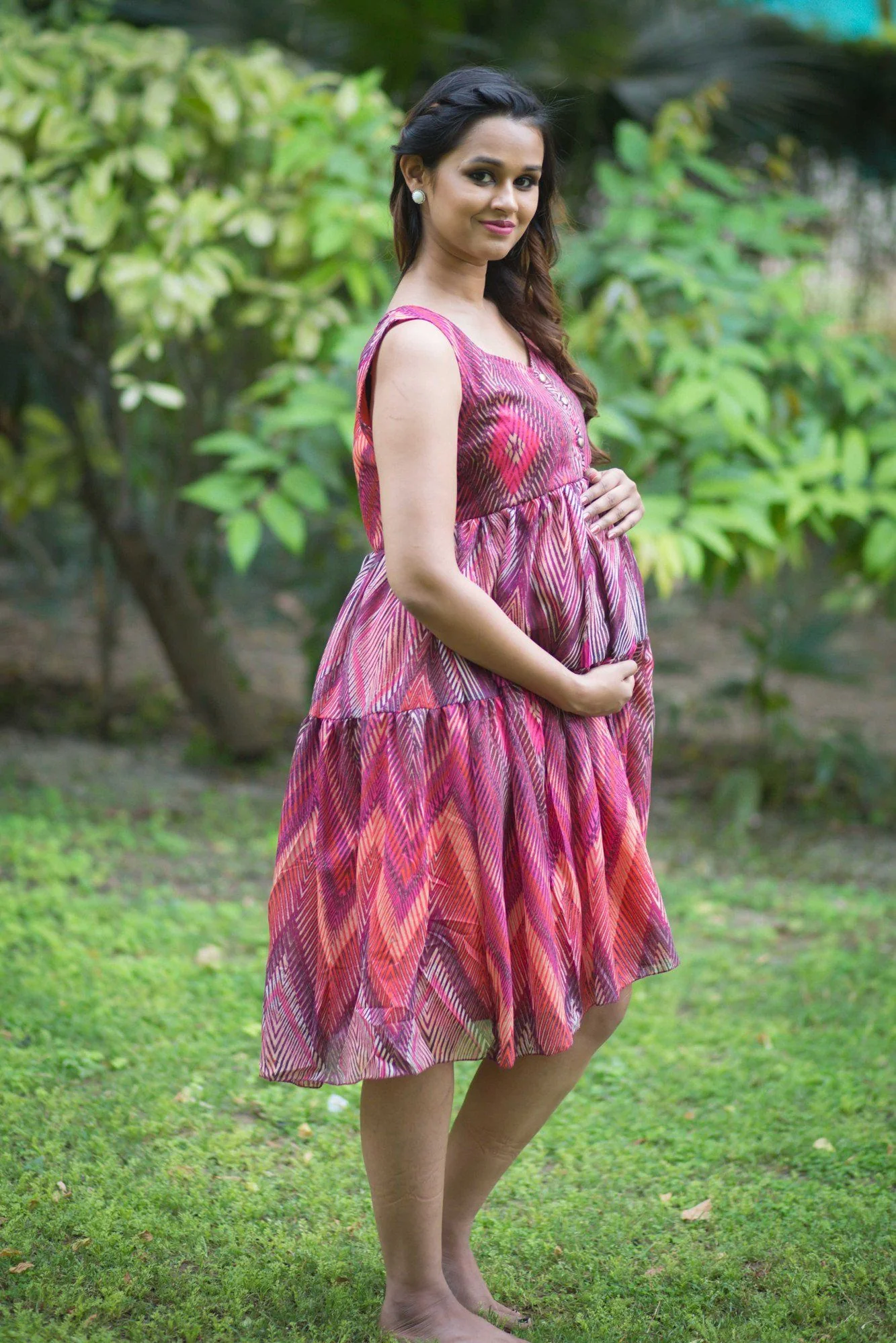 Layered Maternity & Nursing Dress - Chenance