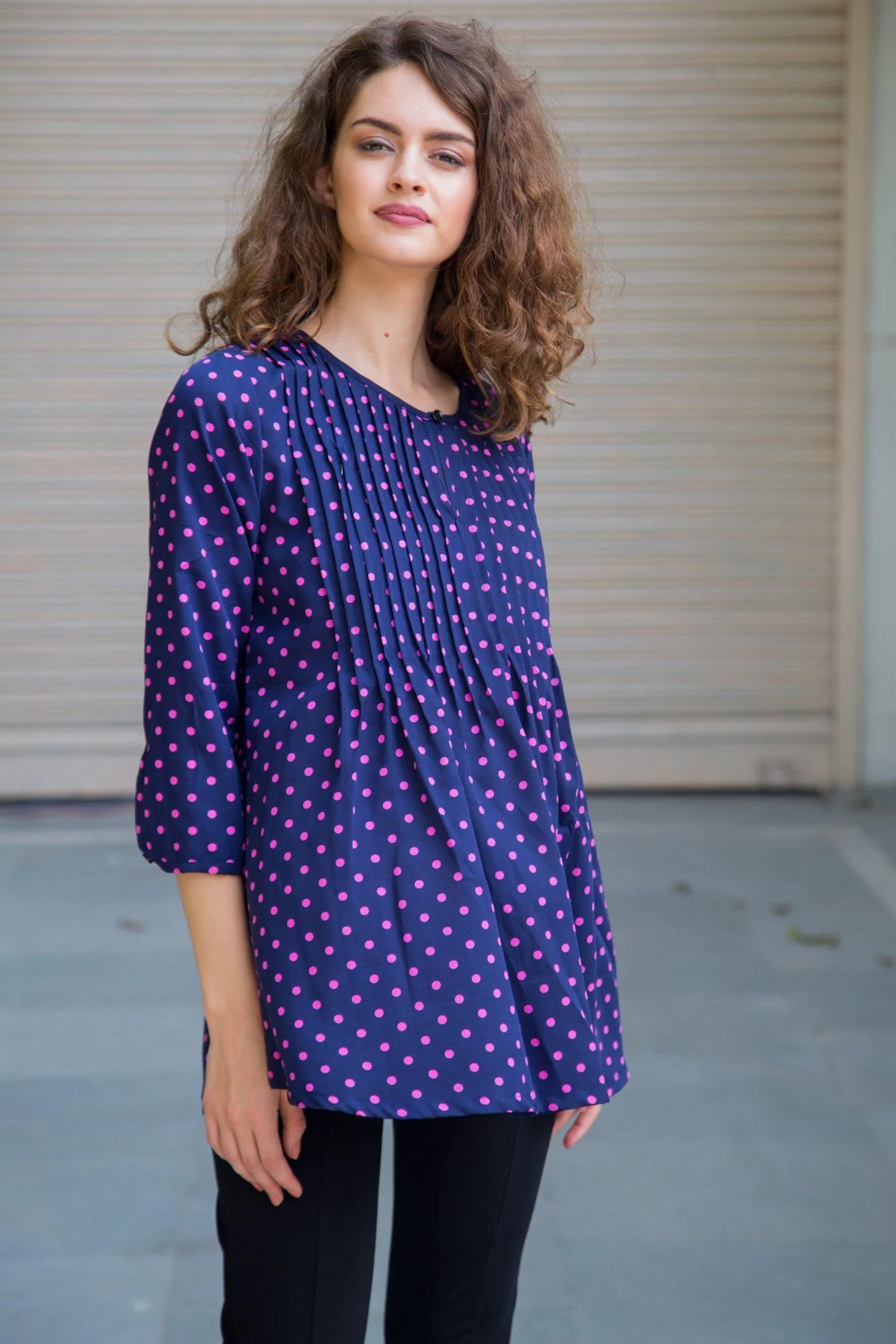 Bubble Polka Maternity & Nursing Top - Chenance