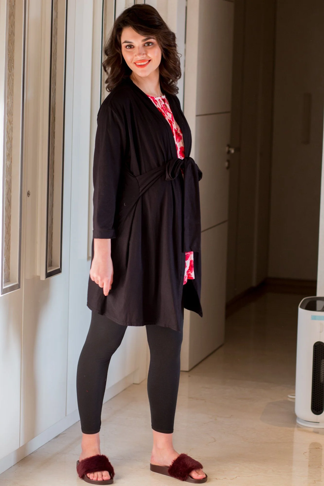 Versatile Black Maternity Cover Up - Chenance