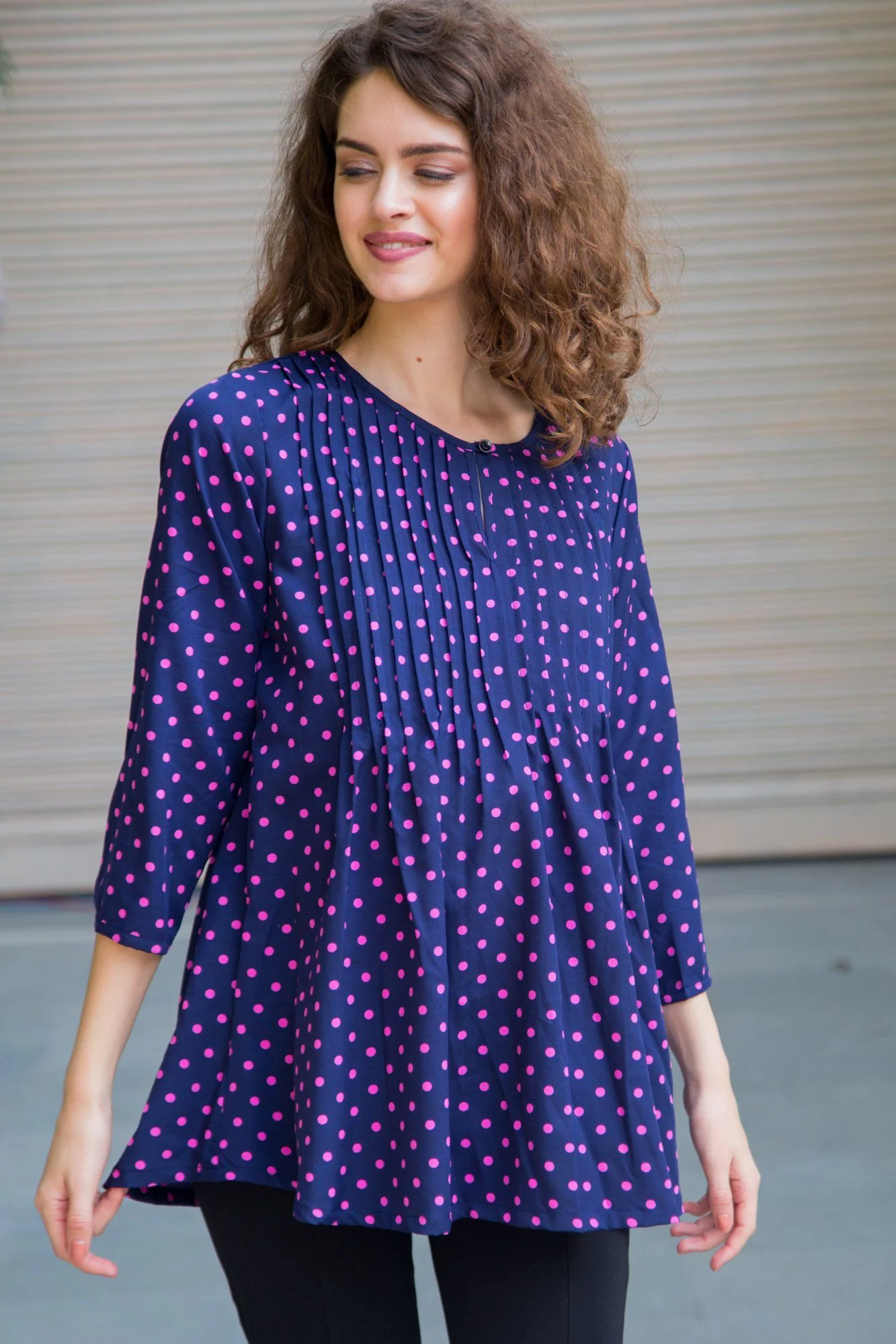 Bubble Polka Maternity & Nursing Top - Chenance