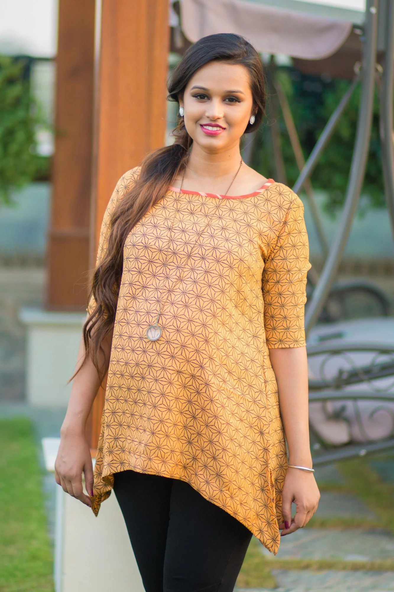 Carrot Orange Viscose Maternity Top - Chenance