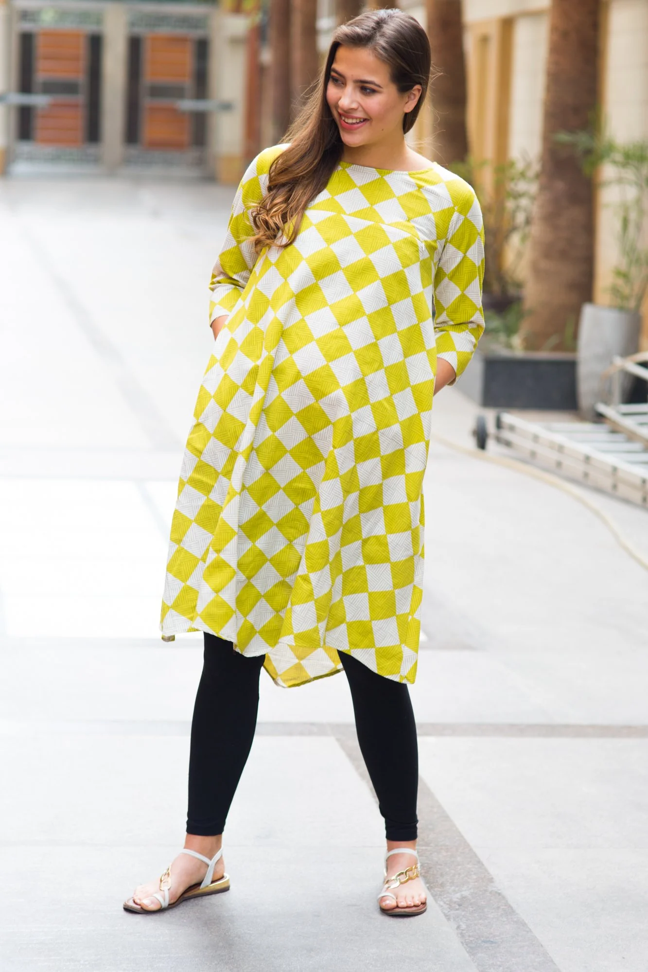 Lemon Maternity & Nursing Dress - Chenance