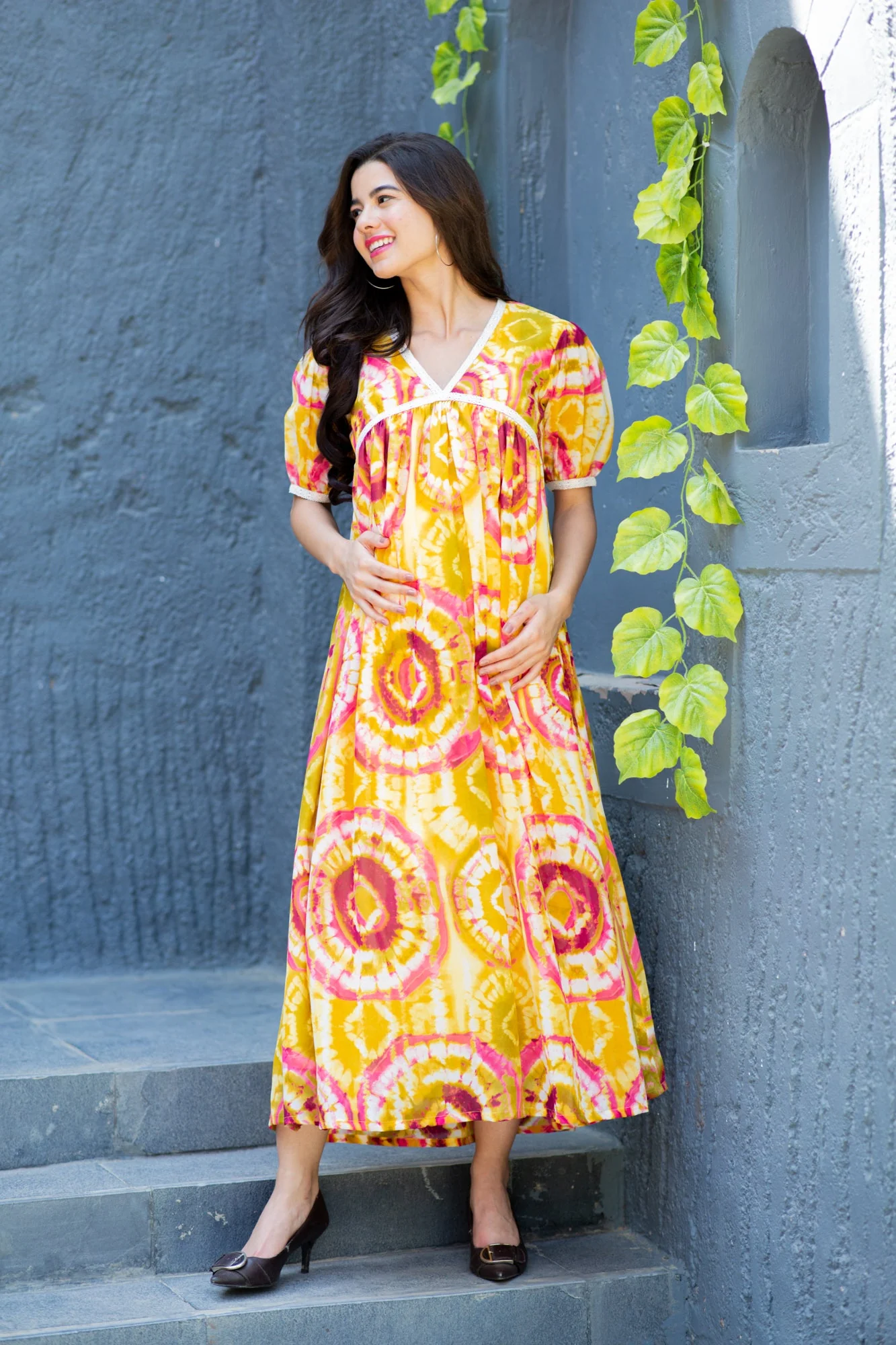 Loom Chic Boho Maternity Maxi Dress - Chenance