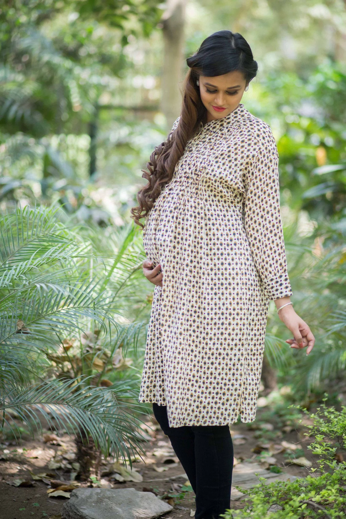Cotton Woven Maternity & Nursing Kurta - Chenance