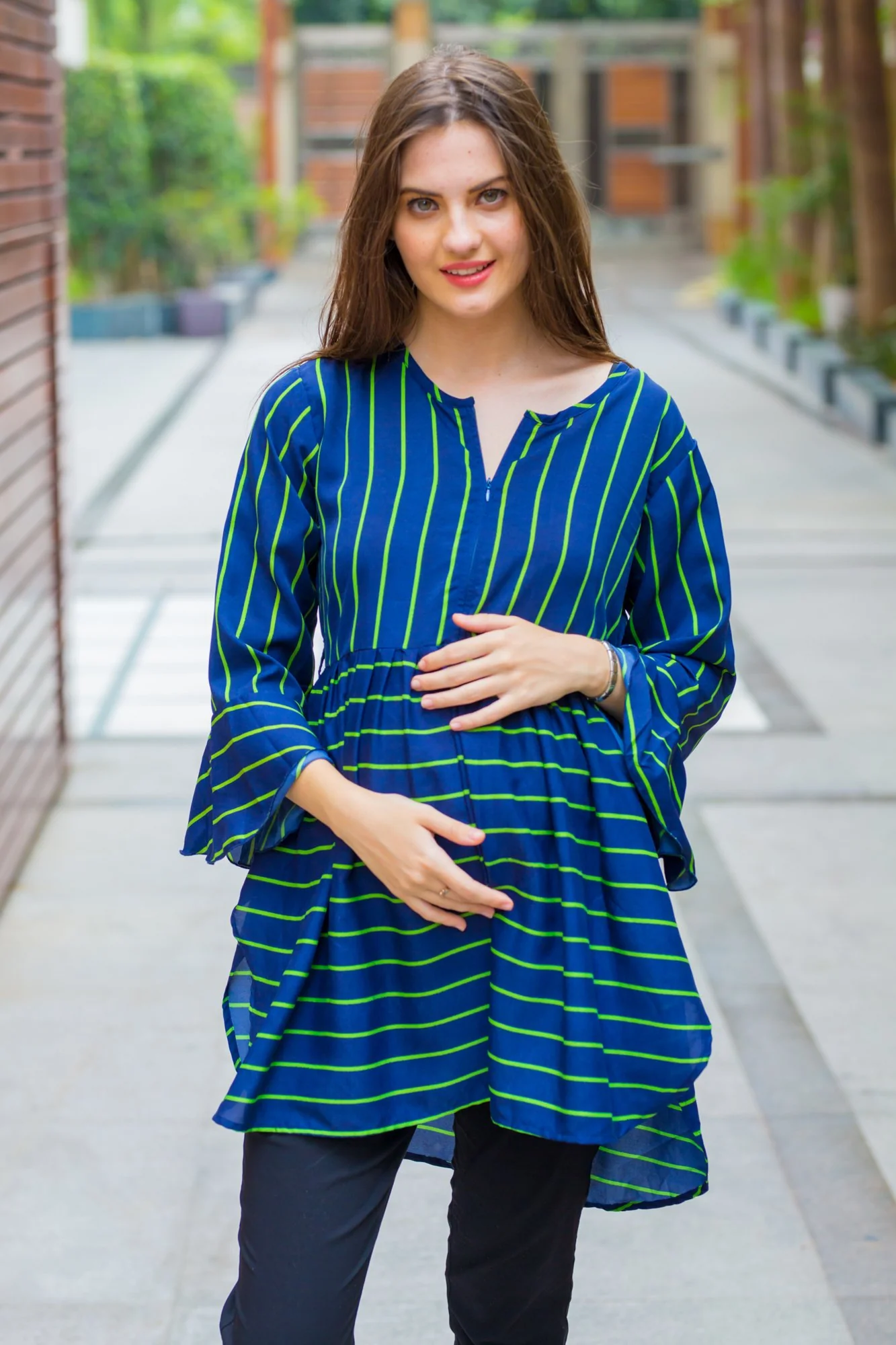 Vasco Striped Nursing Top - Chenance