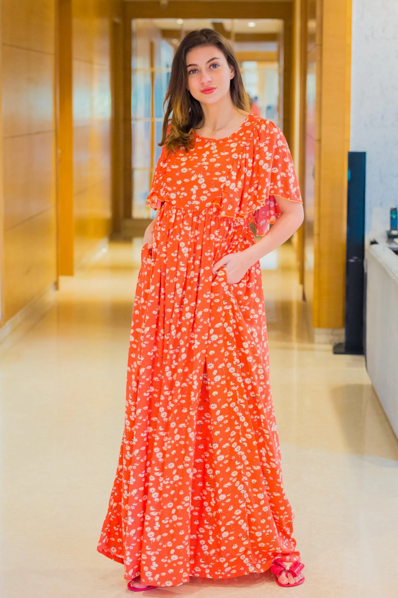 Plum Floral Maternity & Nursing Flap Dress - Chenance