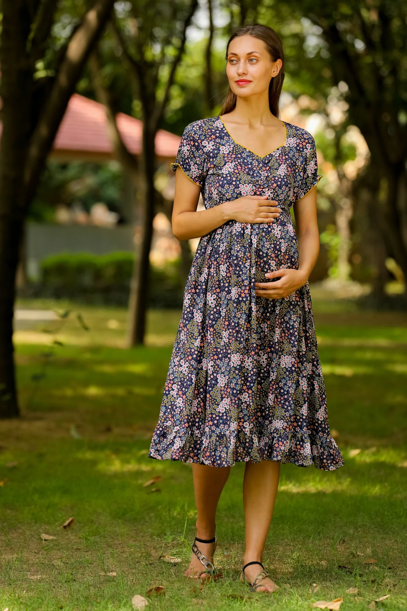 Violet Sprinkle Maternity Dress - Chenance