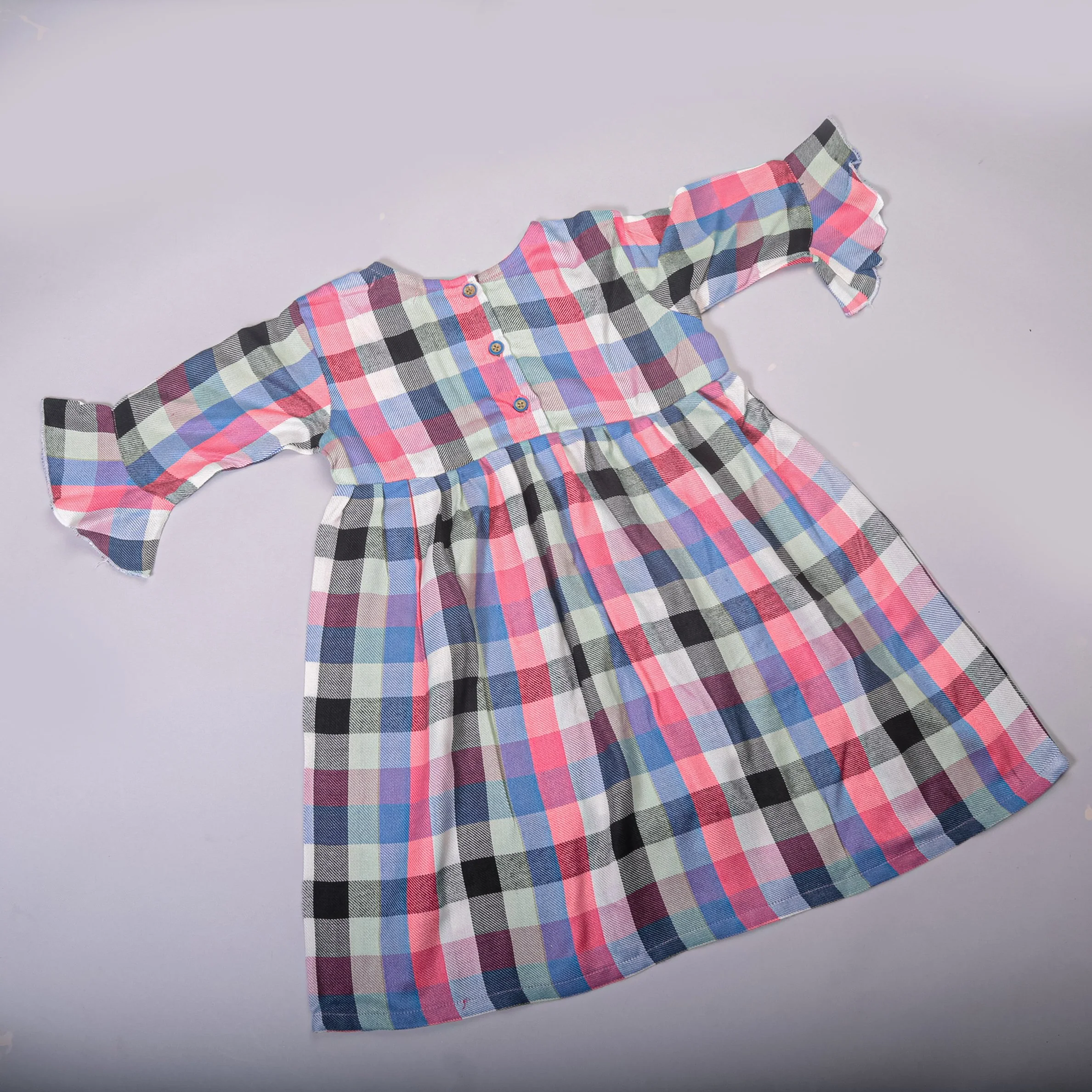 Pink Plaid Cotton Dress(1 yr to 8 years) - Chenance