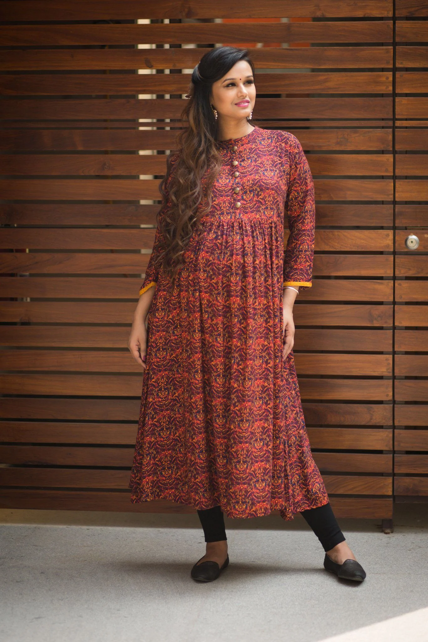 Classic Royal Long Maternity and Nursing Kurta - Chenance